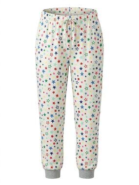 NWT Holiday Lane Sz S Multicolor Star Print Pajama Pants Pull On Sleepwear